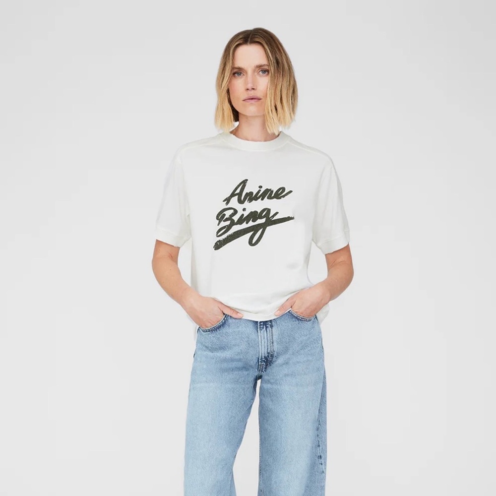 NWT ANINE BING Jaylin Tee Signature Size Small NWT - image 1